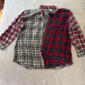 ‘Gitano’ Vintage 90s, plaid flannel button-down long sleeve shirt. Size 22W